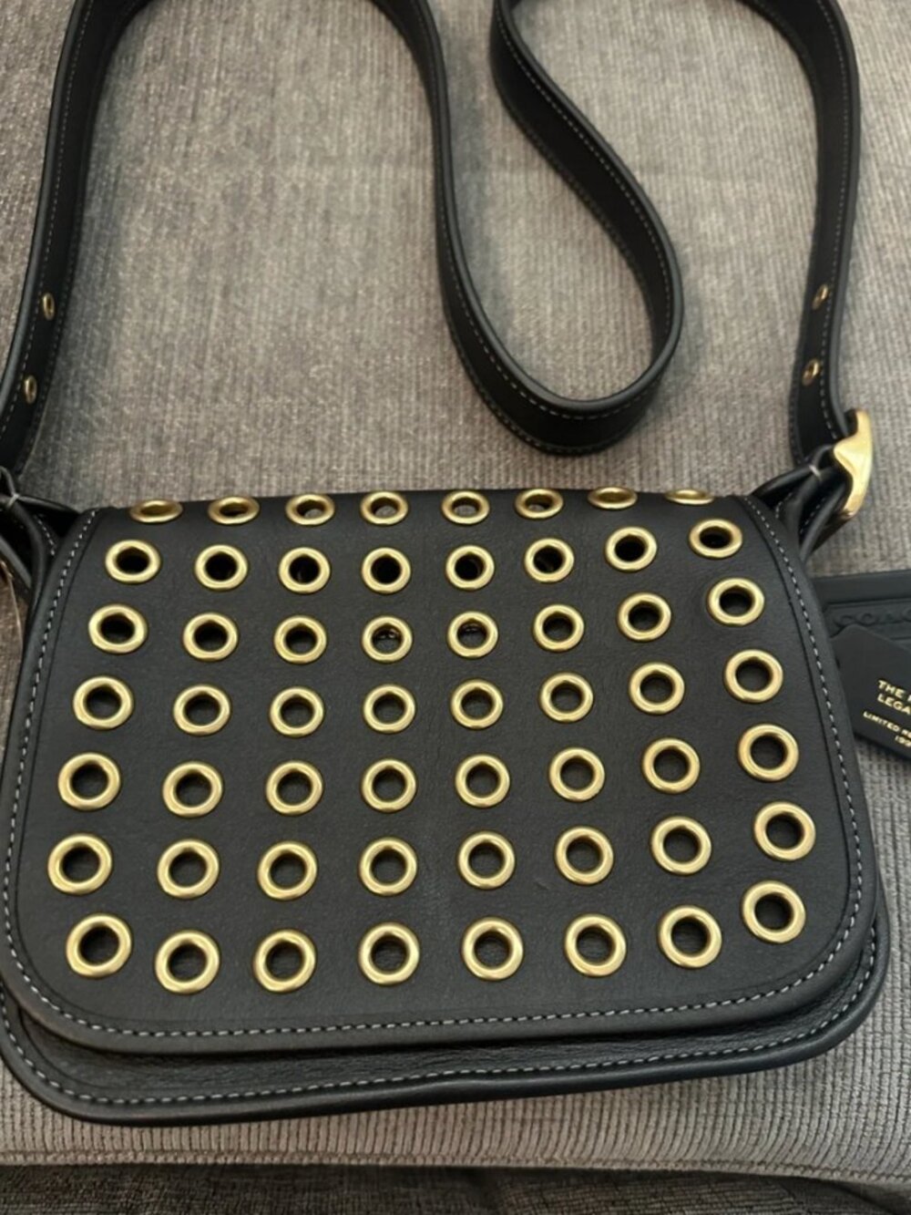 828 Coach Limited Re-Edition Patricia Legacy 19 Bag Black Leather Brass NWT - Picture 5 of 16